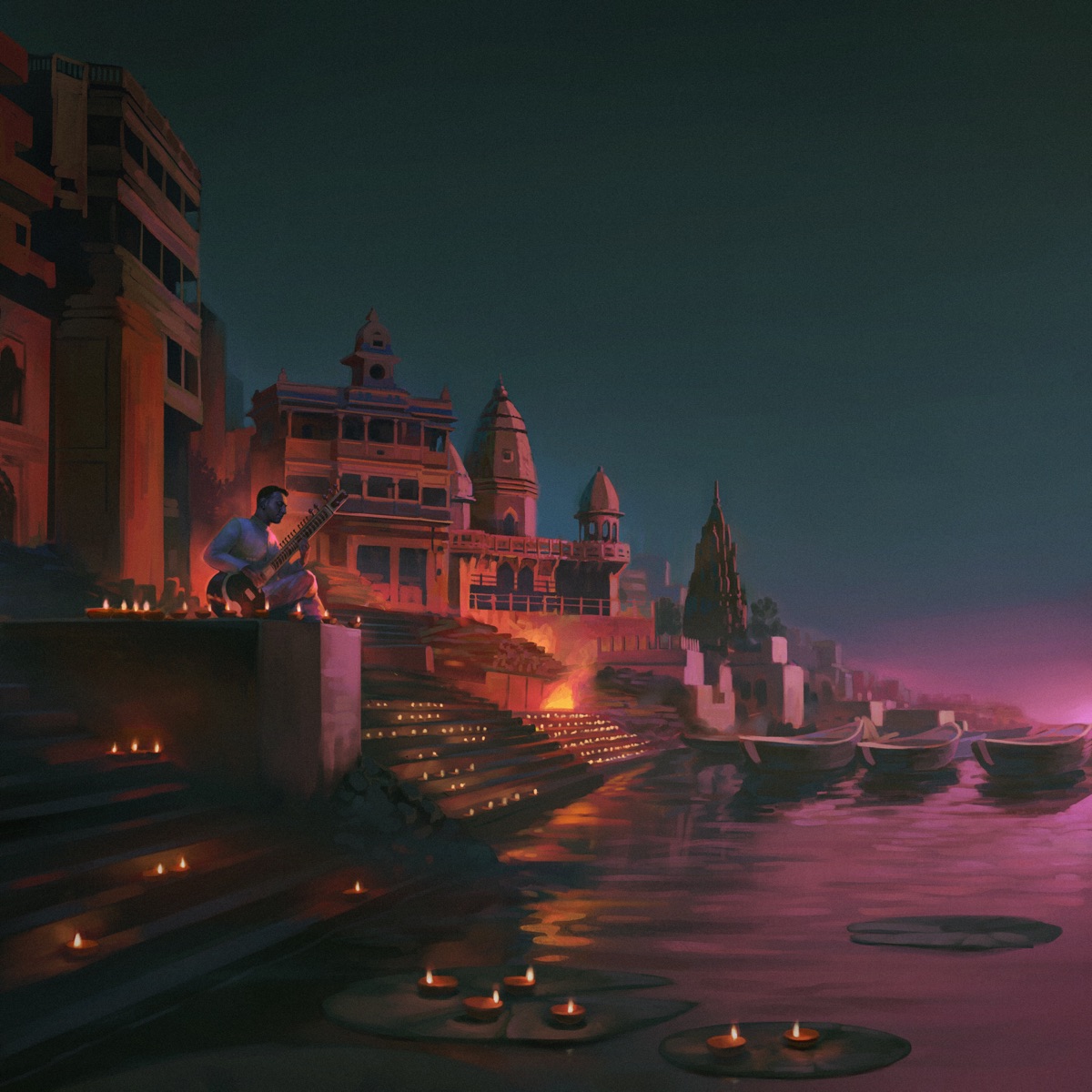 The Burning Ghat - Single by Rishab Rikhiram Sharma album cover