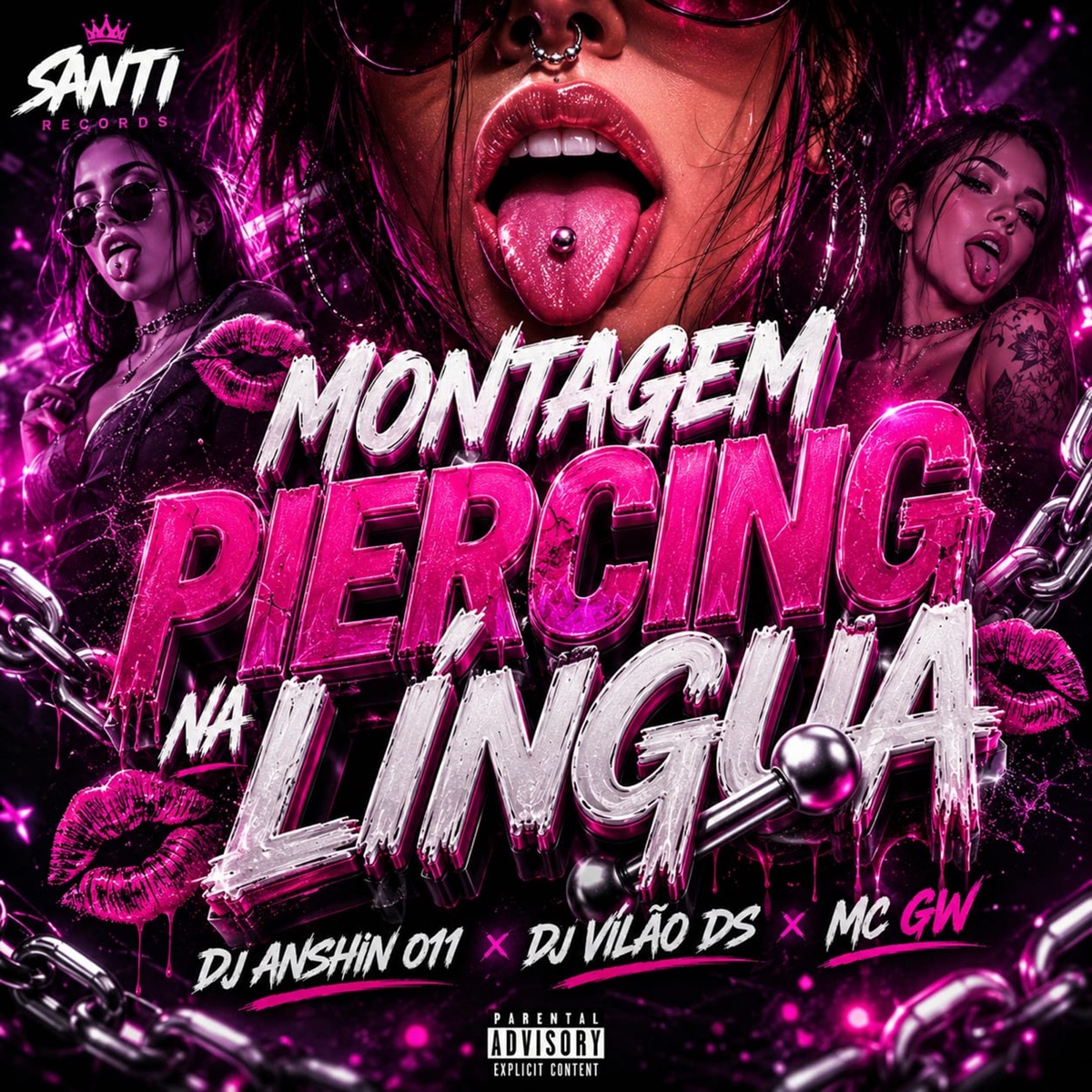 Montagem Piercing Na Língua - Single by Dj anshin 011, DJ Vilão DS & Mc Gw album cover