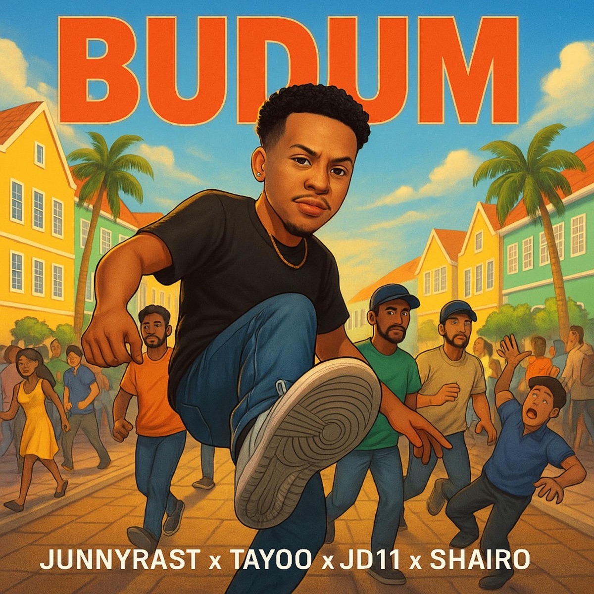 Budum (feat. Tayoo, JD11 & Shairo) - Single by JunnyRast album cover