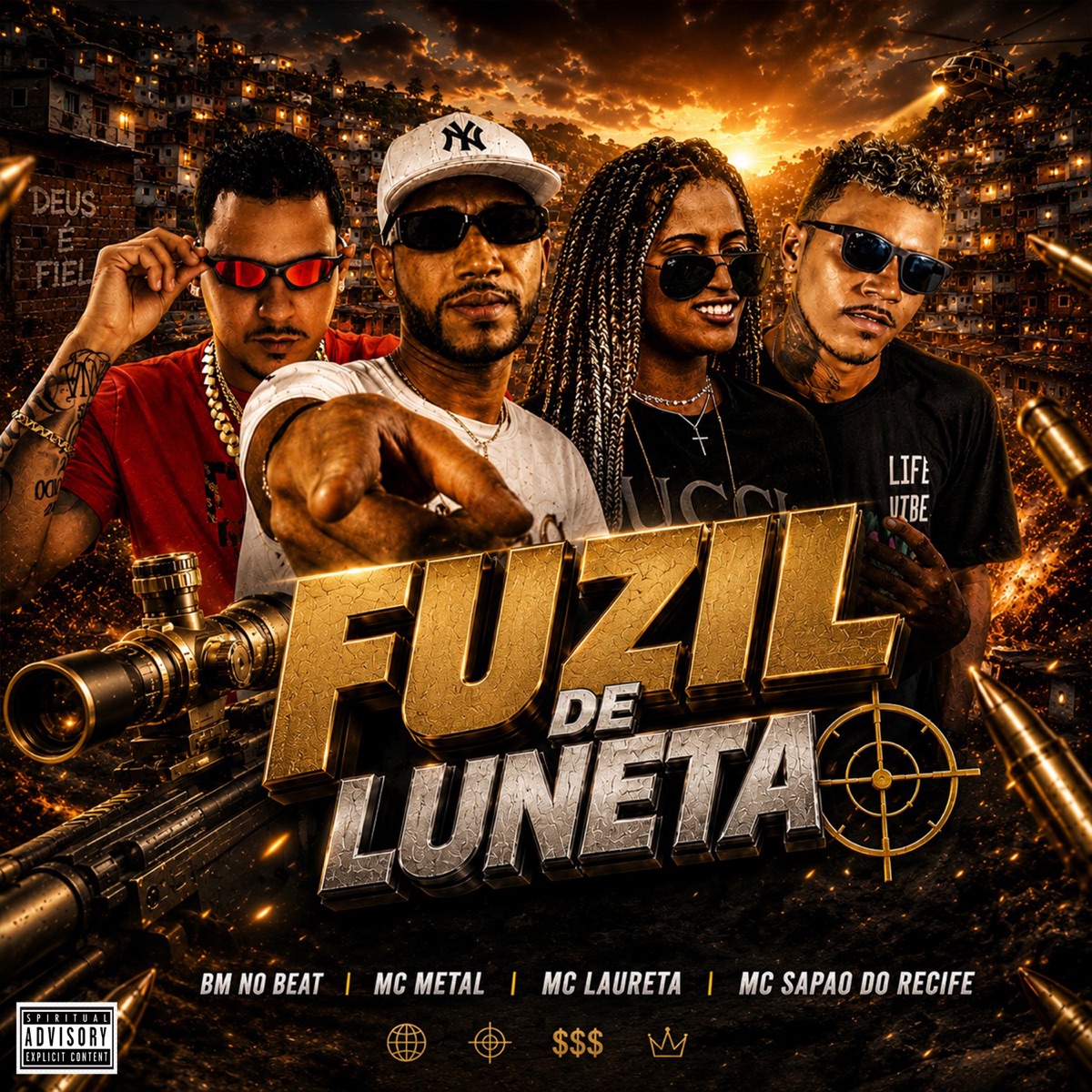 Fuzil de Luneta - Single by MC Sapão do Recife, Mc Metal & Mc Laureta album cover