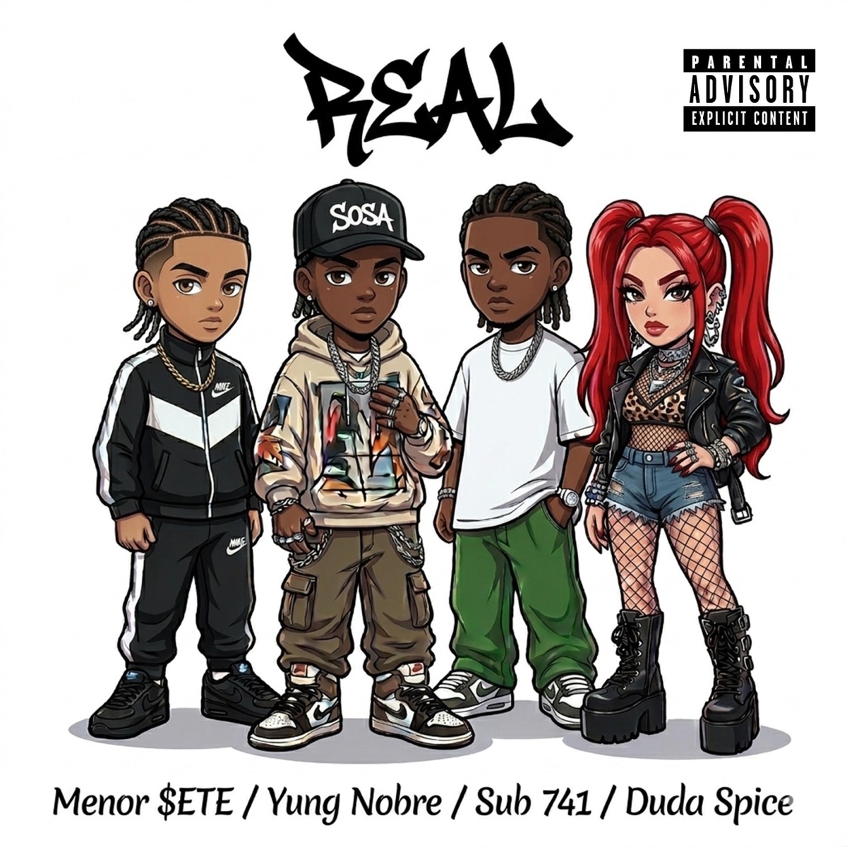 Real - Single by Menor $ETE, Yung Nobre, Sub 741 & Duda Spice album cover