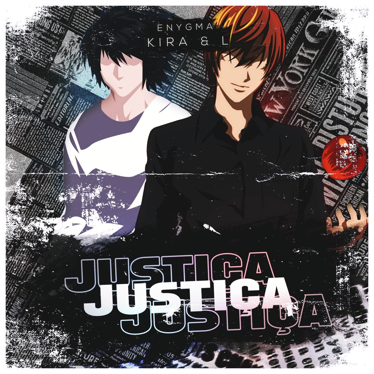 Justiça (Kira & L) [feat. Leo0Machado & Rodrigo Zin] - Single by Enygma Rapper album cover