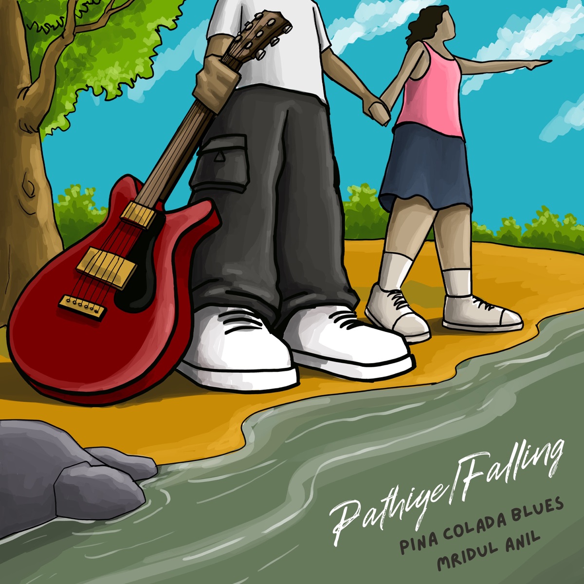 Pathiye/Falling - Single by Pina Colada Blues & Mridul Anil album cover