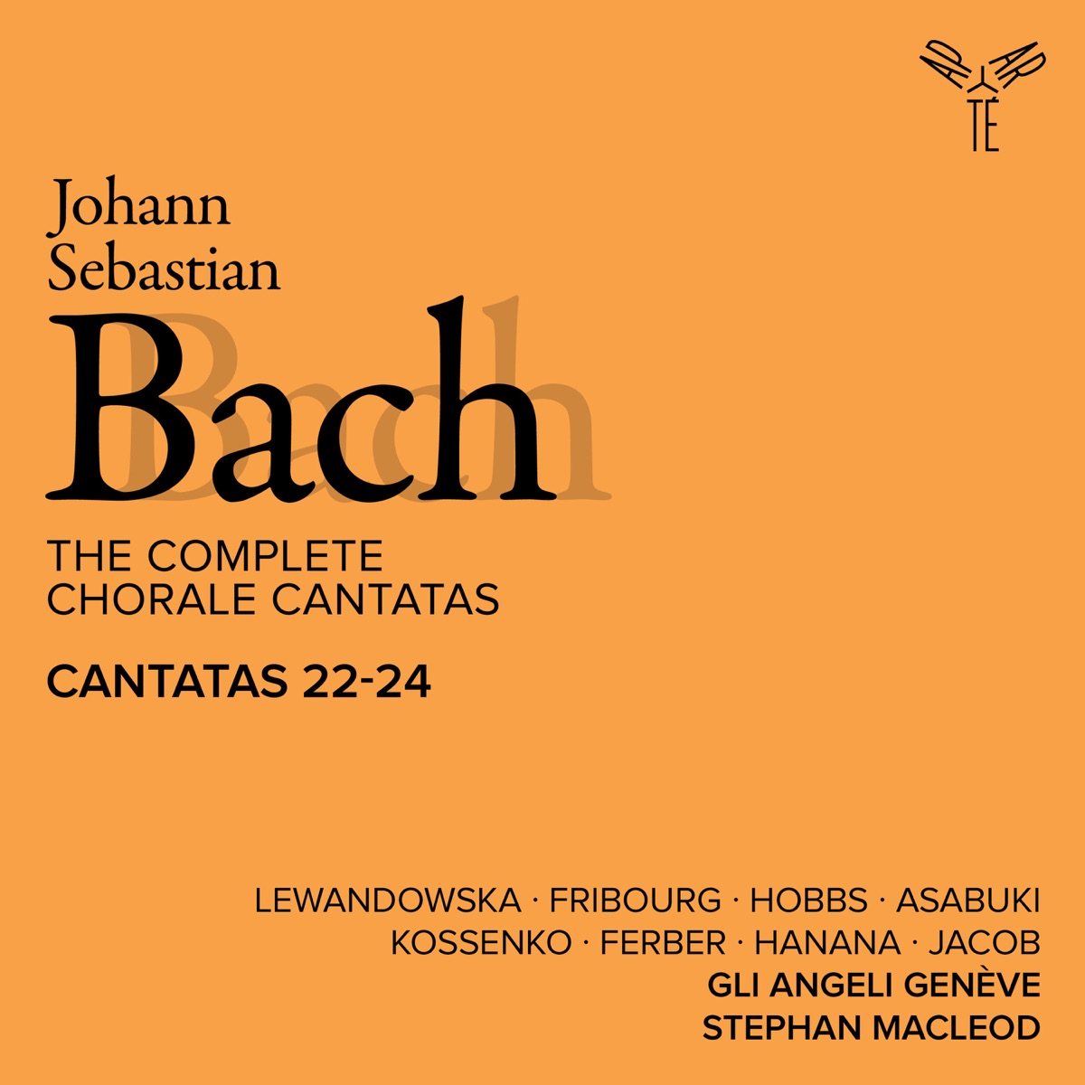 Bach: The Complete Chorale Cantatas / Cantatas 22-24 (Live) by Gli Angeli Genève, Stephan MacLeod, Aleksandra Lewandowska, Thomas Hobbs, Sonoko Asabuki, Alexis Kossenko, Guy Ferber, Hager Hanana, Marine Fribourg & Francis Jacob album cover