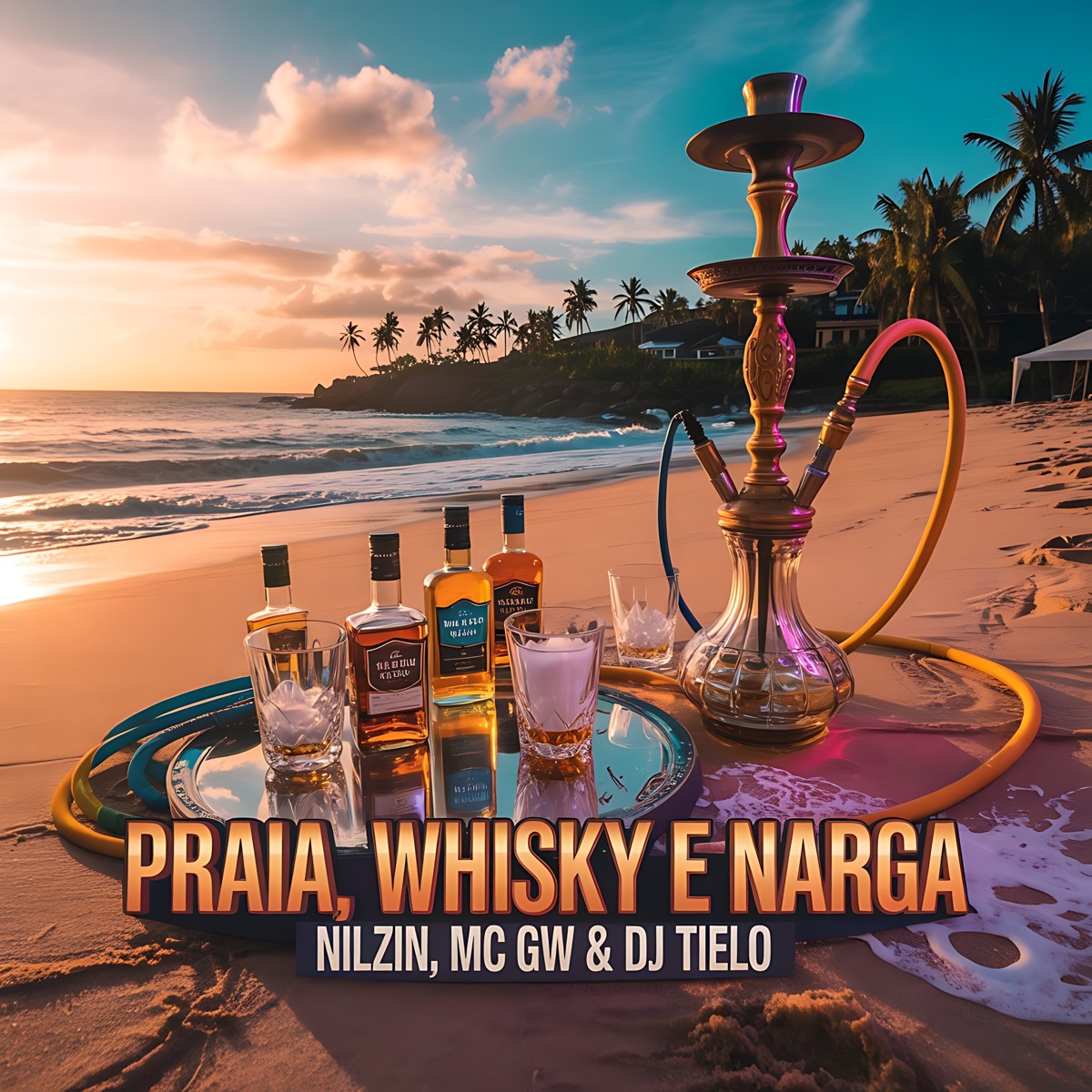 Praia Whisky e Narga - Single by Nilzin, Mc Gw & Dj Tielo album cover