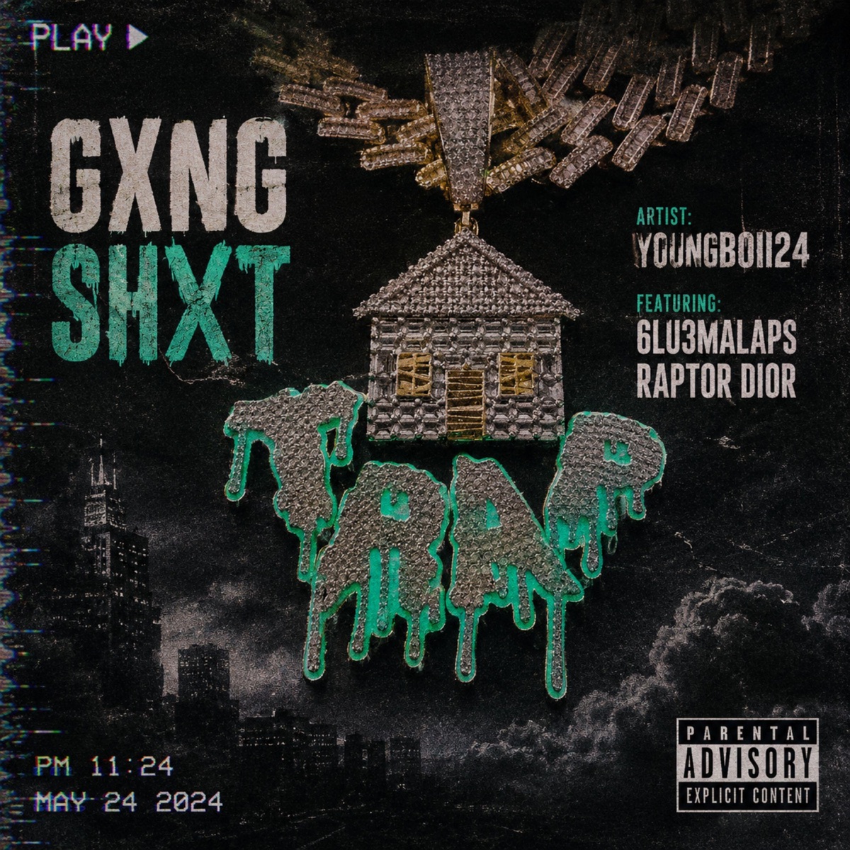 GXNG SHXT (feat. Raptor Dior & 6lu3Malaps) - Single by Youngboii24 album cover