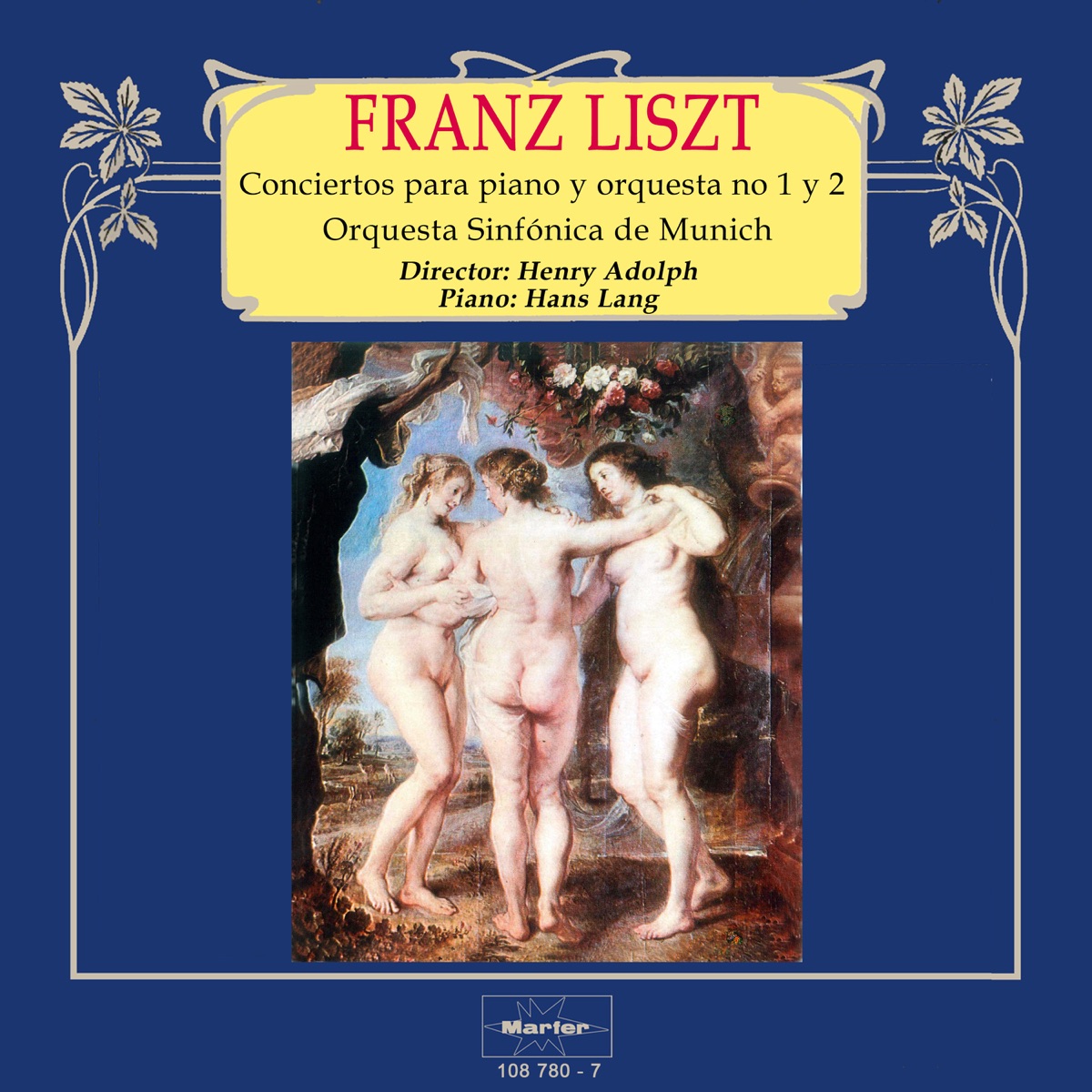 Liszt: Conciertos para piano y orquesta No. 1 y 2 by Orquesta Sinfónica De Munich, Henry Adolph & Hans Lang album cover