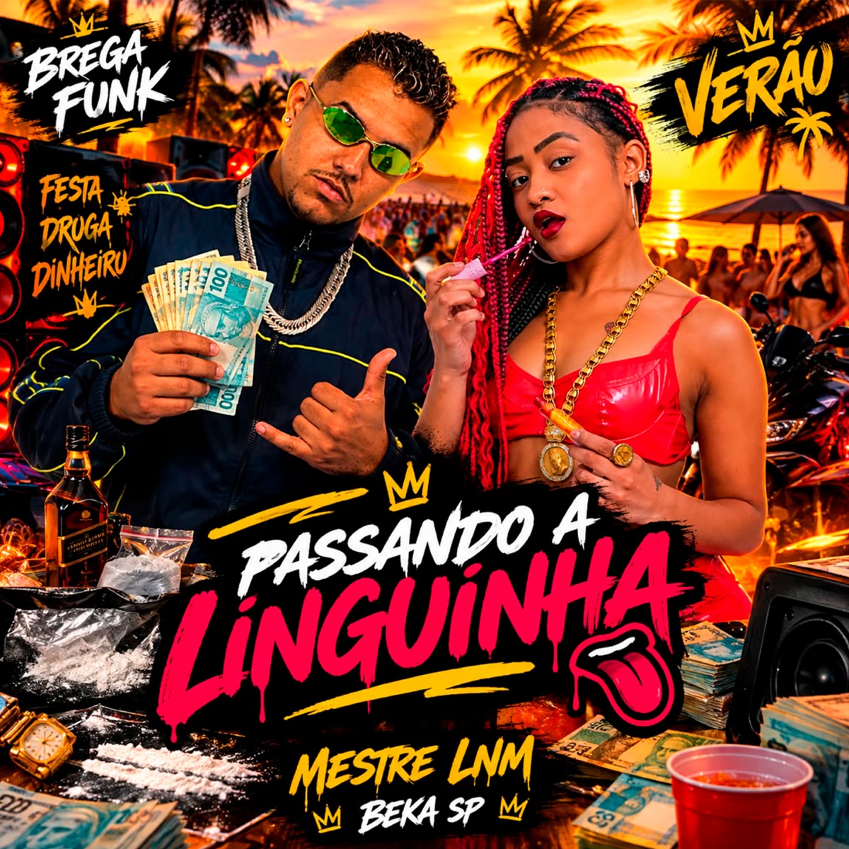 PASSANDO A LINGUINHA - Single by Mestre Lnm & Mc Beka SP album cover