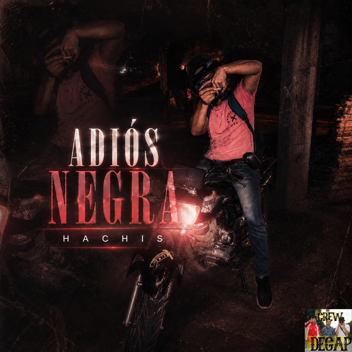 ADIÓS NEGRA (feat. HACHIS) - Single by CREWDEGAP album cover