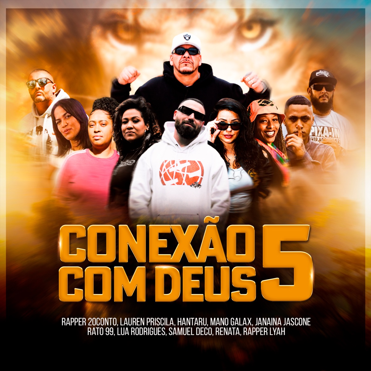 Conexão Com Deus 5 (feat. Samuel Deco, Mano Galax & Renata) - Single by Rapper 20conto, Hantaru, Lauren Priscila, Lua Rodrigues, RATO 99, Rapper Lyah & Janaina Jascone album cover