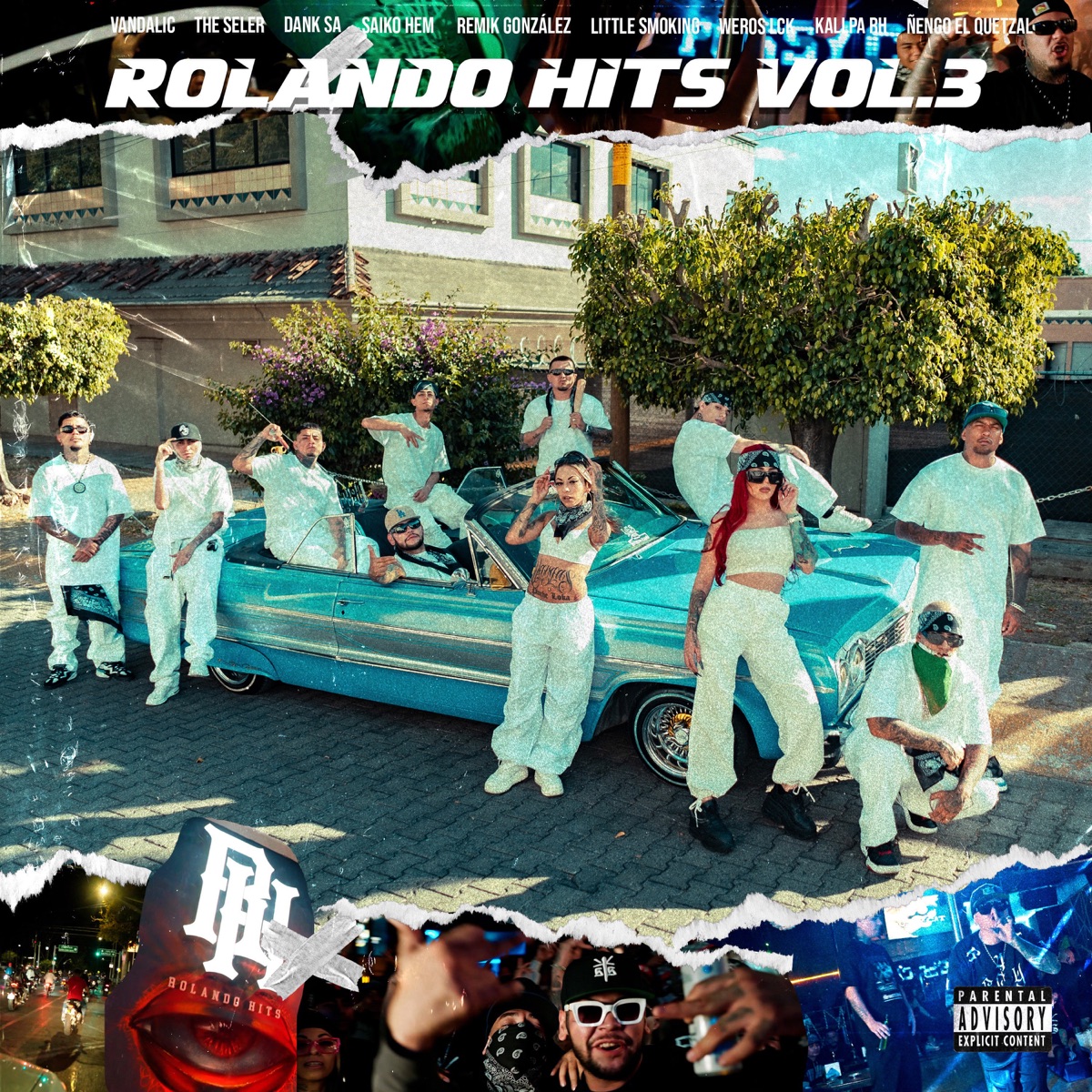 Rolando Hits, Vol. 3 (feat. Little Smoking, Kallpa RH, Weros LCK, Ñengo El Quetzal, Saiko Hem & Dank Sa) - EP by Remik Gonzalez, Vandalic & Rolando Hits album cover