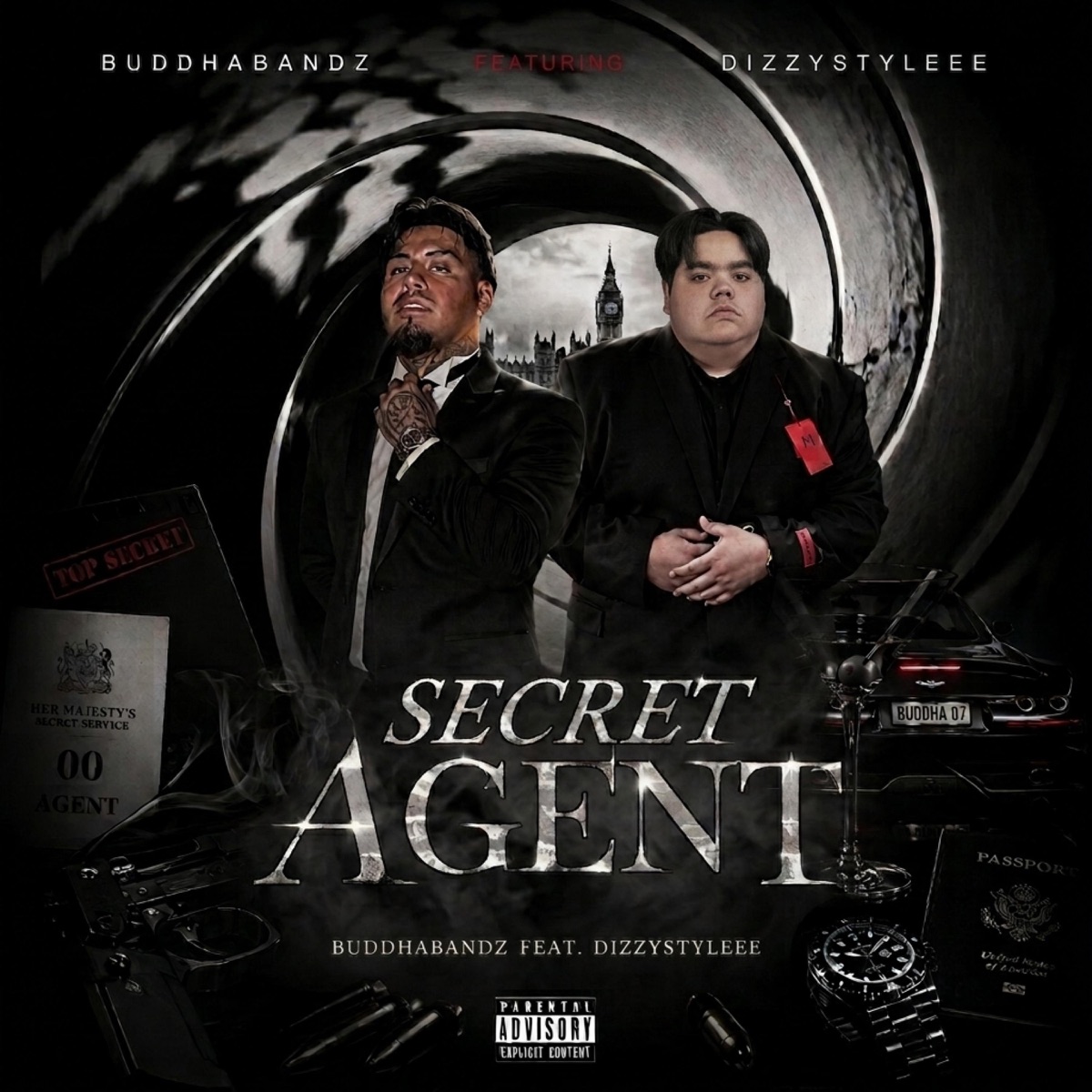 SECRET AGENT (feat. Dizzy Styleee) - Single by BUDDHABANDZ album cover
