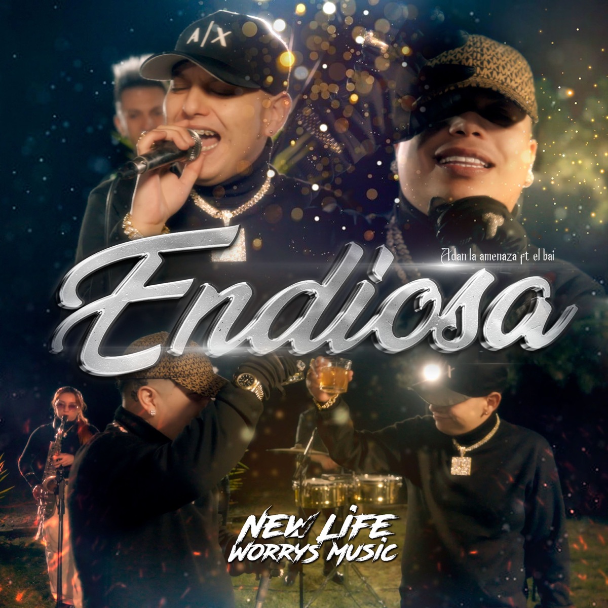 Endiosa - Single by Adan La Amenaza, El Bai & New Life Worry Music album cover