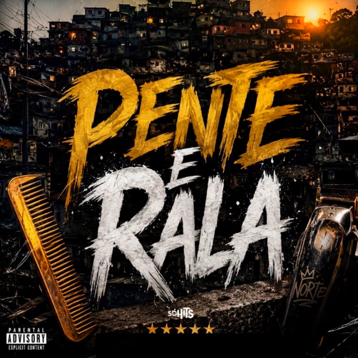 Pente e Rala - Single by MC Fabricin FB, MC BX F2 & Mc Ps Da norte album cover
