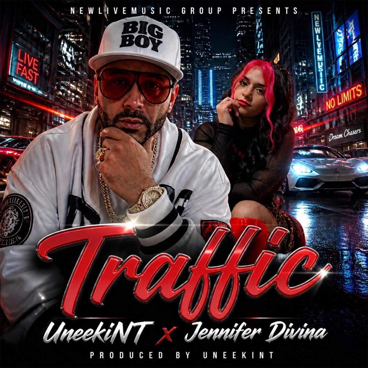 TRAFFIC - Single by Jennifer divina & Uneekint album cover