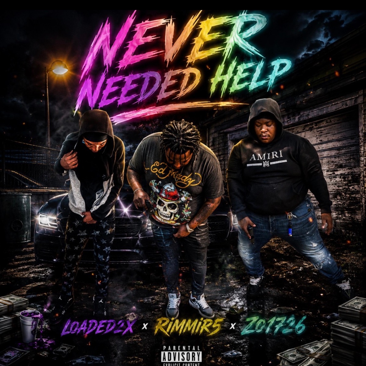 Never Needed Help (feat. Loaded2x & RimmiR5) - Single by Zo1726 album cover