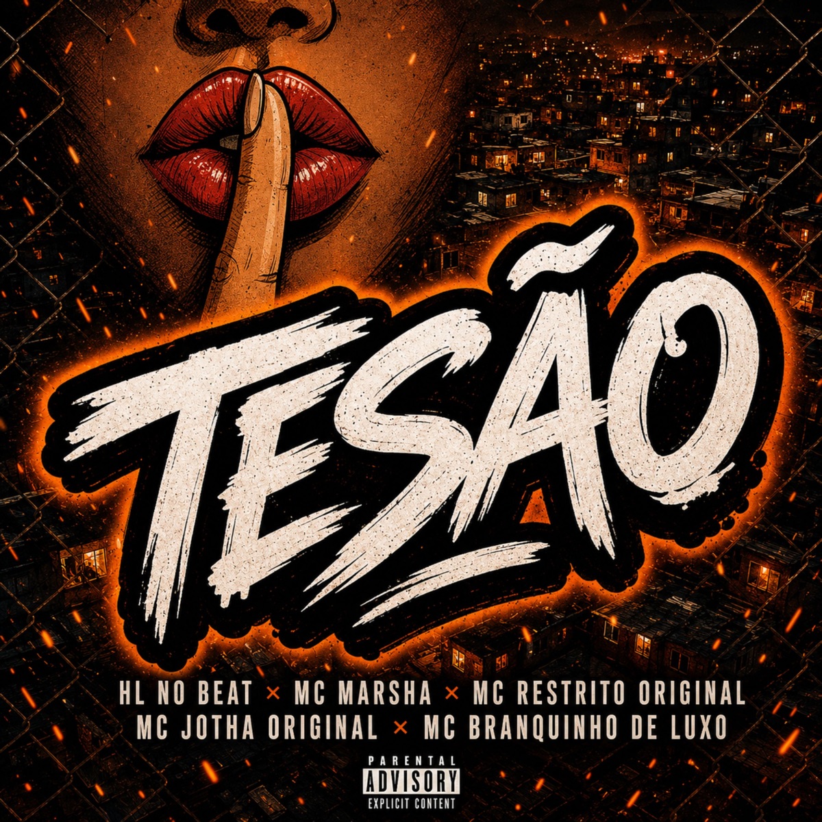 Tesão (feat. MC Branquinho de Luxo & HL NO BEAT) - Single by MC Marsha, MC RESTRITO ORIGINAL & Mc Jotah original album cover