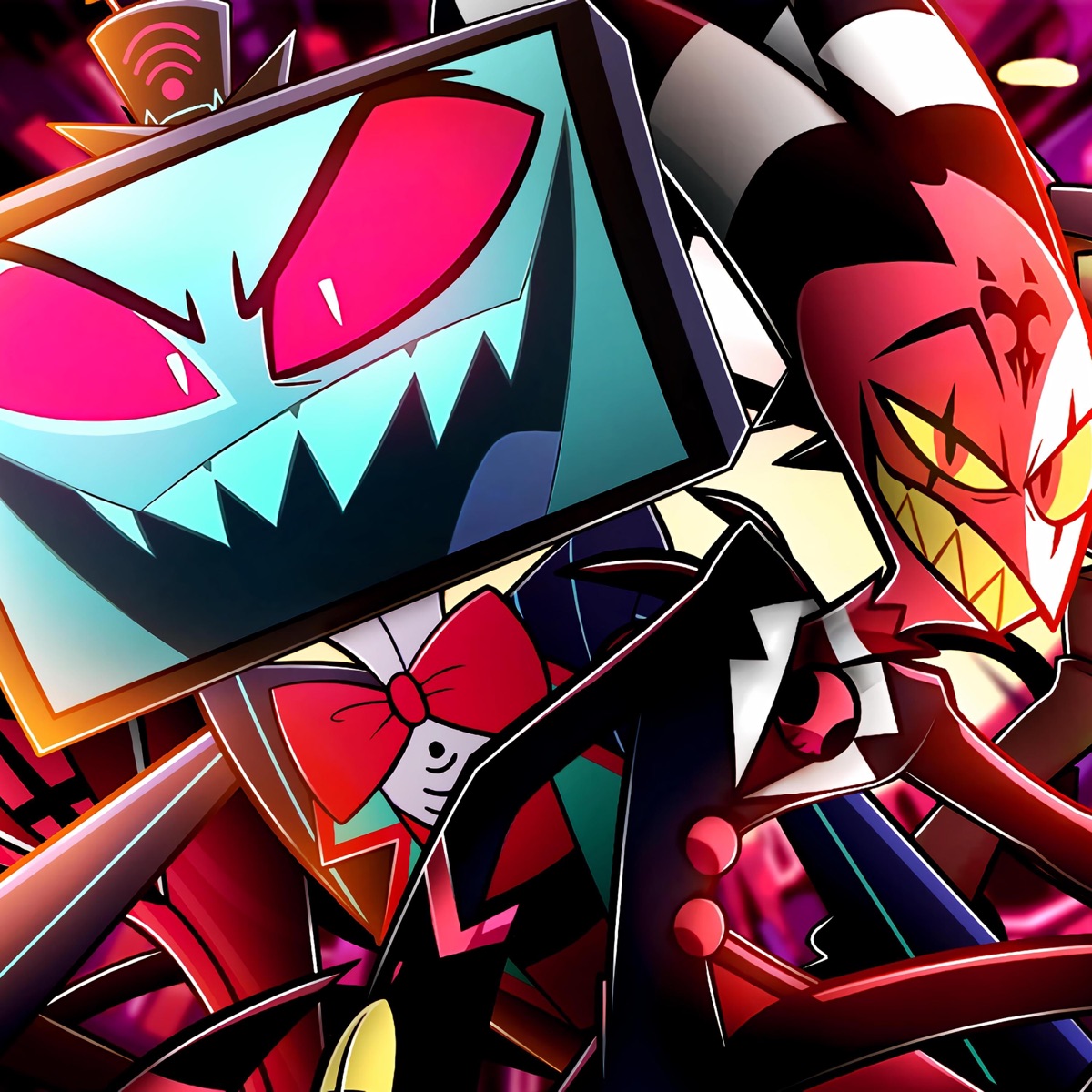 Vox & Alastor vs. Blitzo & Striker Rap (feat. Kinox & Deif SLK) - Single by Ykato album cover