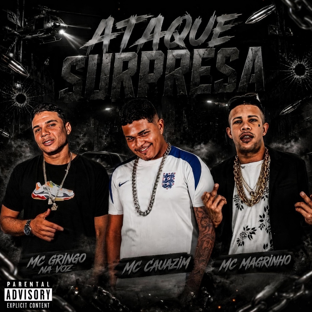 Ataque Surpresa - Single by MC Cauazim, MC GRINGO NA VOZ & Mc Magrinho album cover