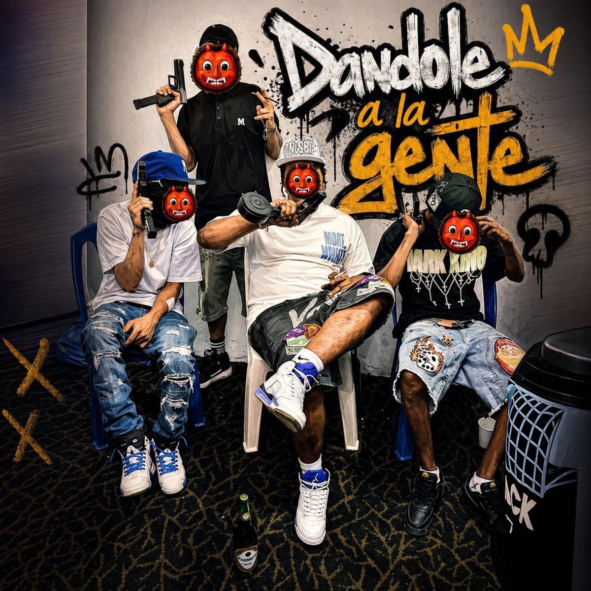 Dandole a la gente (feat. Reveldia, Mopri Capotillo & Alkaheda) - Single by KINGVISION album cover
