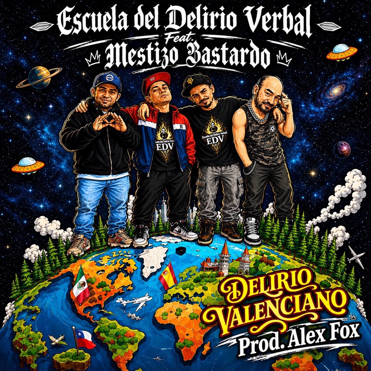 Delirio Valenciano (feat. MESTIZO BASTARDO) - Single by Escuela del Delirio Verbal album cover