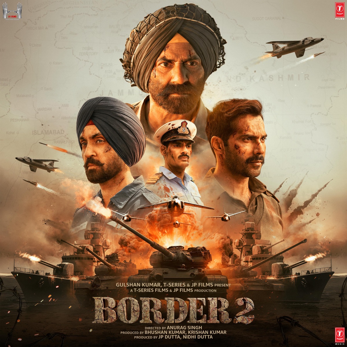 BORDER 2 (Original Motion Picture Soundtrack) by Anu Malik, Mithoon, Vishal Mishra & Manoj Muntashir album cover