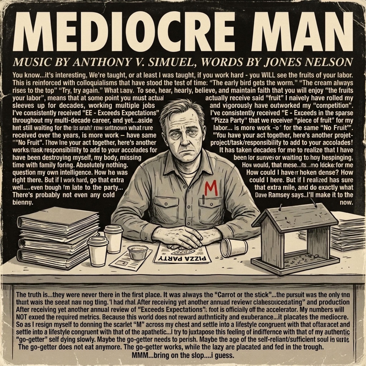 Mediocre Man - Single by Anthony V. Simuel album cover