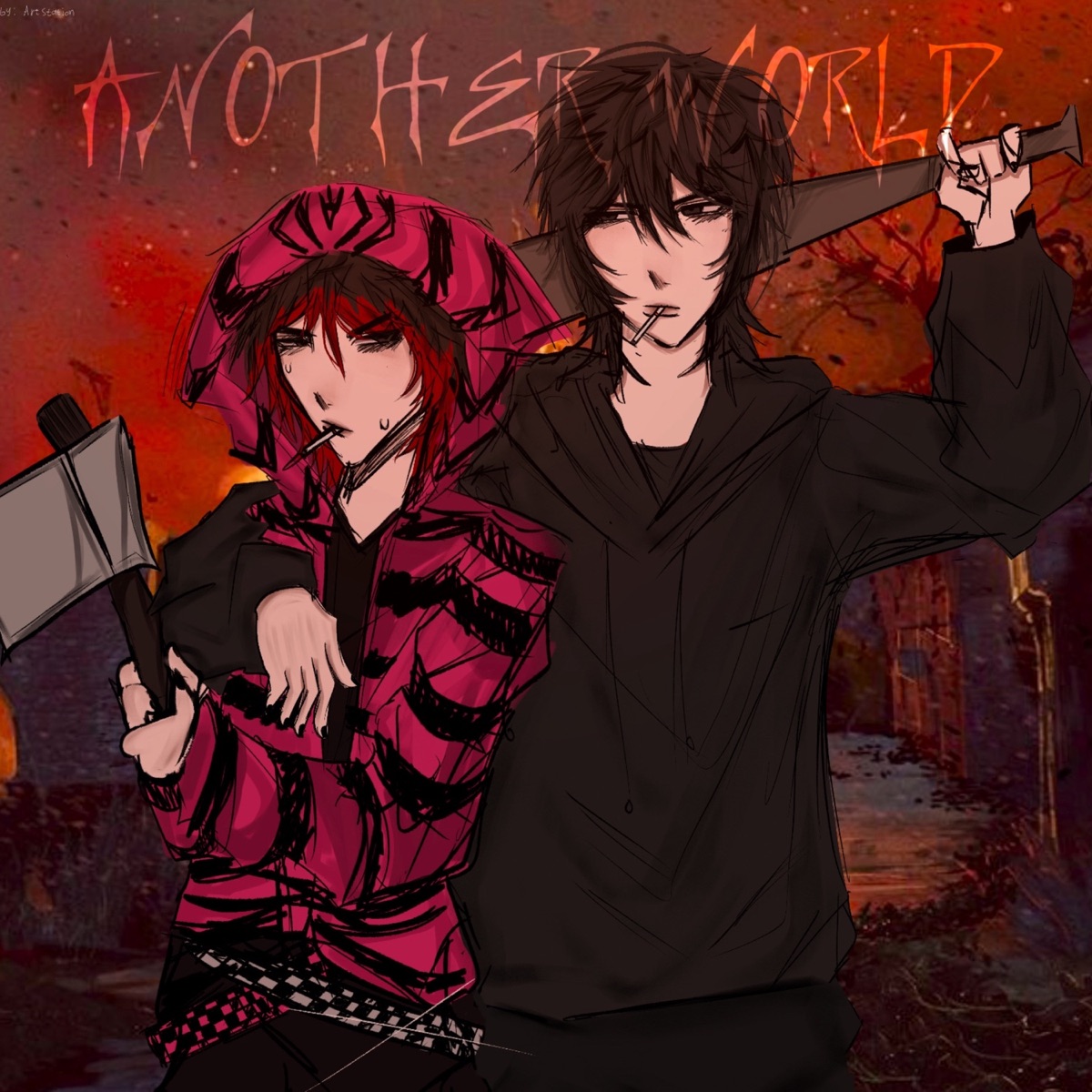 ANOTHER WORLD (feat. kazxme.) - Single by vylexx album cover