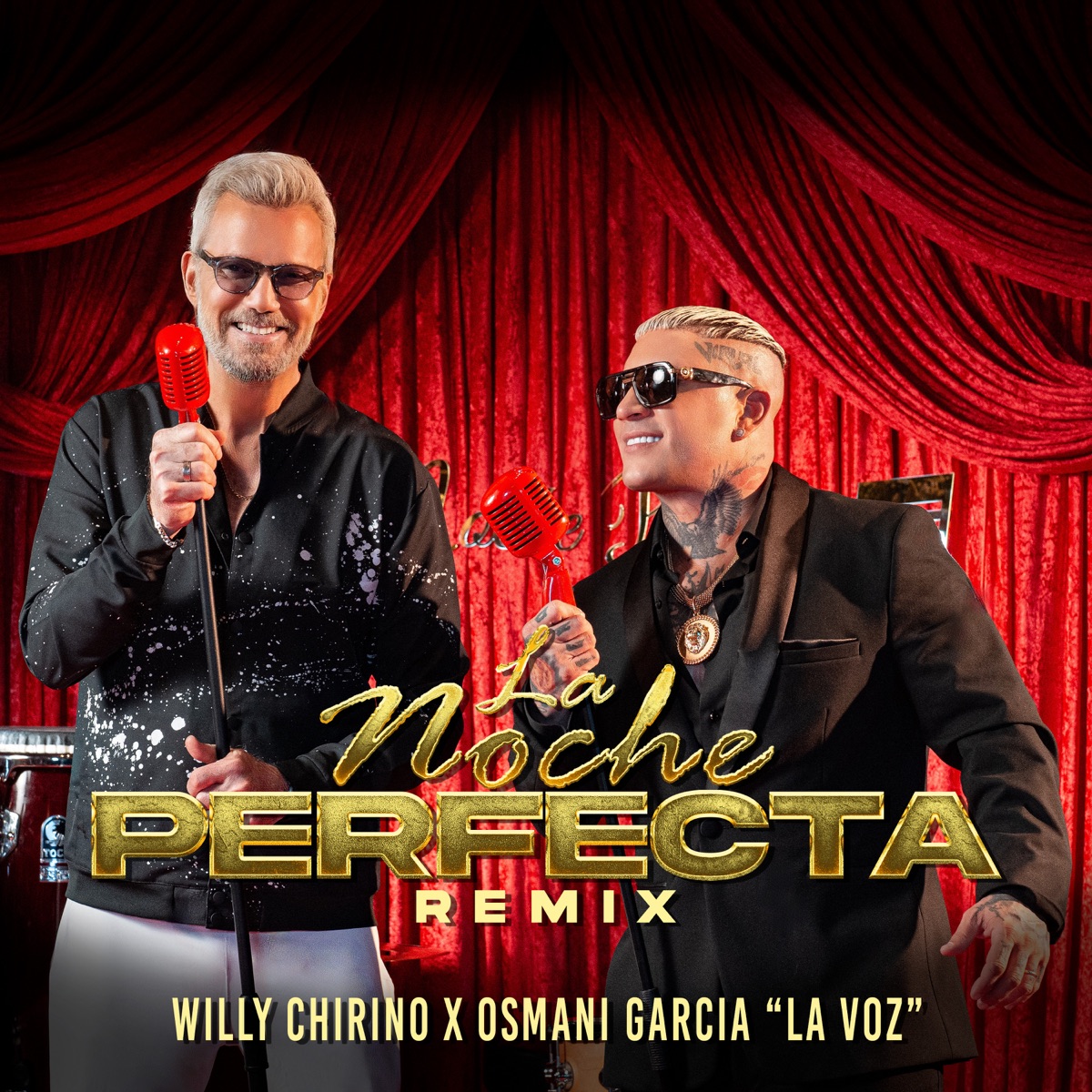 La Noche Perfecta (Remix) - Single by Willy Chirino & Osmani Garcia "La Voz" album cover