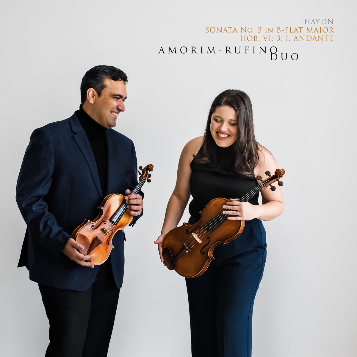 Haydn: Sonata No. 3 in B-Flat Major, Hob. VI:3: I. Andante - Single by Amorim-Rufino Duo album cover