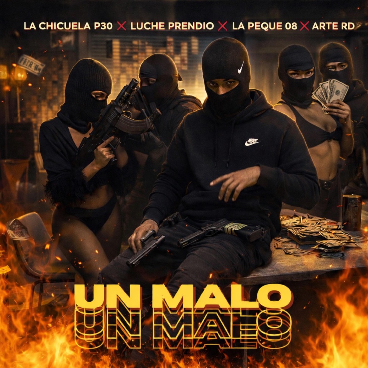 Un malo (feat. La Chicuela P30, Luche Prendio, La Peque 08 & Arte Rd) - Single by Botando nota album cover