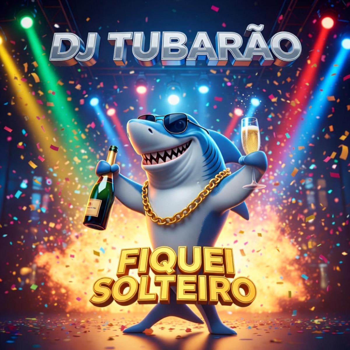 Fiquei Solteiro - Single by DJ Tubarão album cover