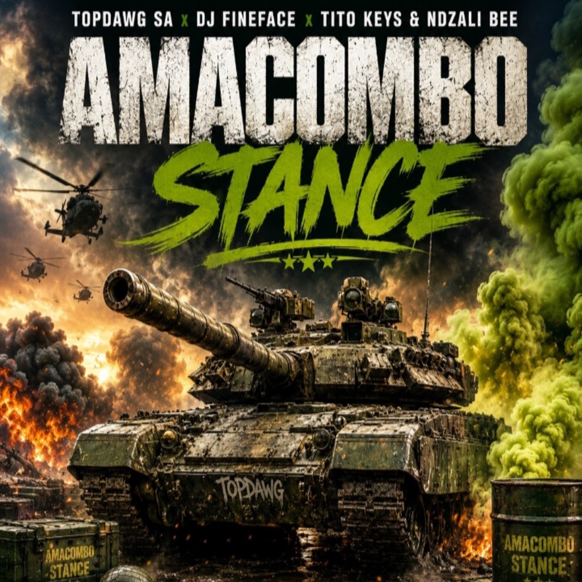 Amacombo stance - Single by TopDawg SA, Dj Fineface SA, Tito Keys & Ndzali bee album cover