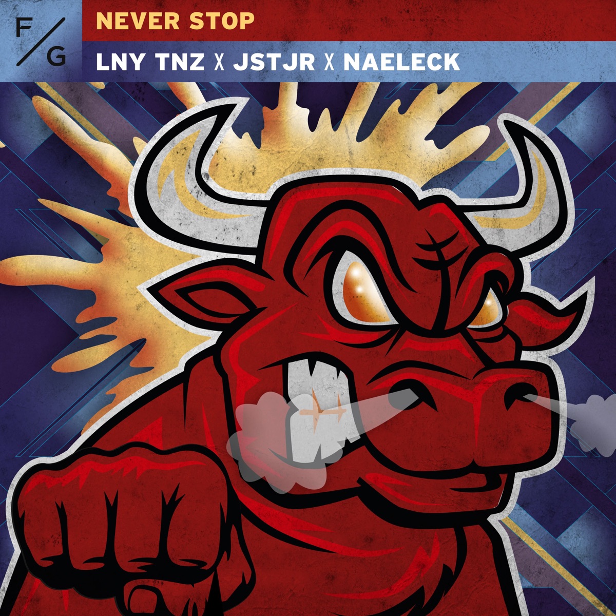 NEVER STOP - Single by LNY TNZ, JSTJR & NLCK album cover