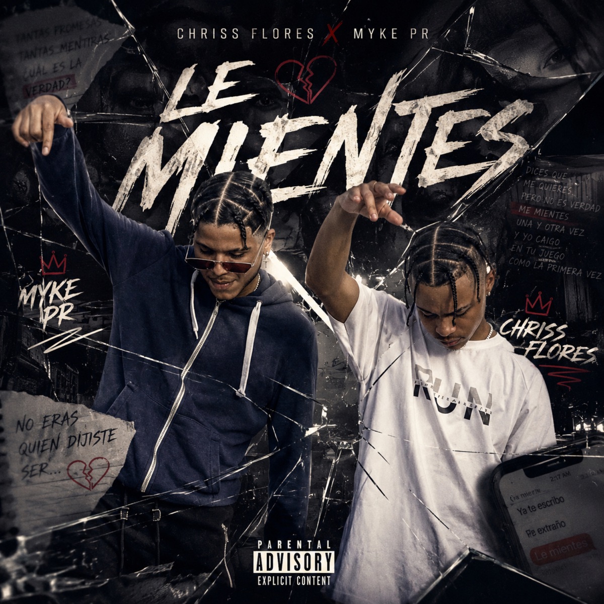 Le Mientes - Single by Chriss Flores & Myke PR album cover