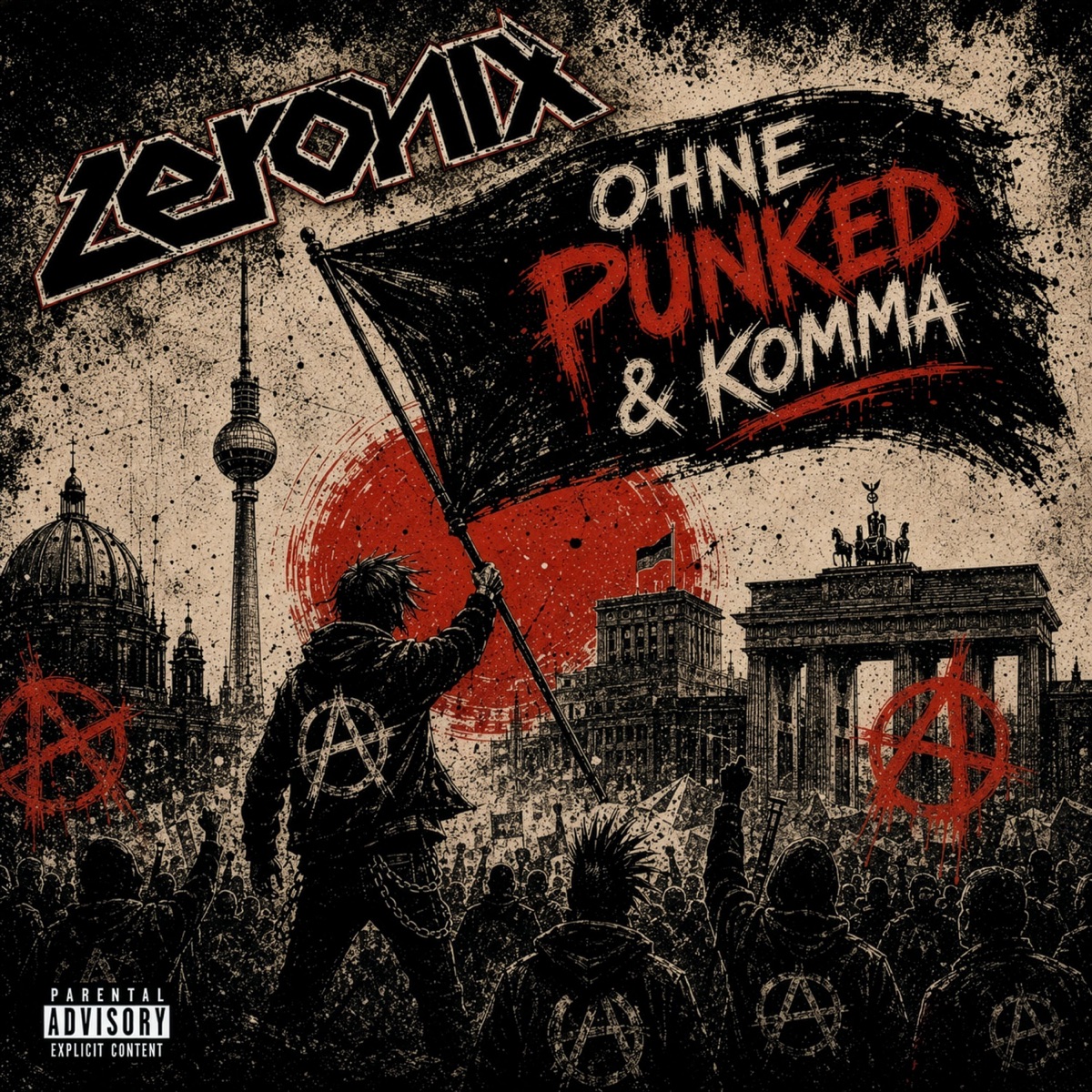Ohne Punked & Komma (Sampler) [Live] by Zeronix album cover