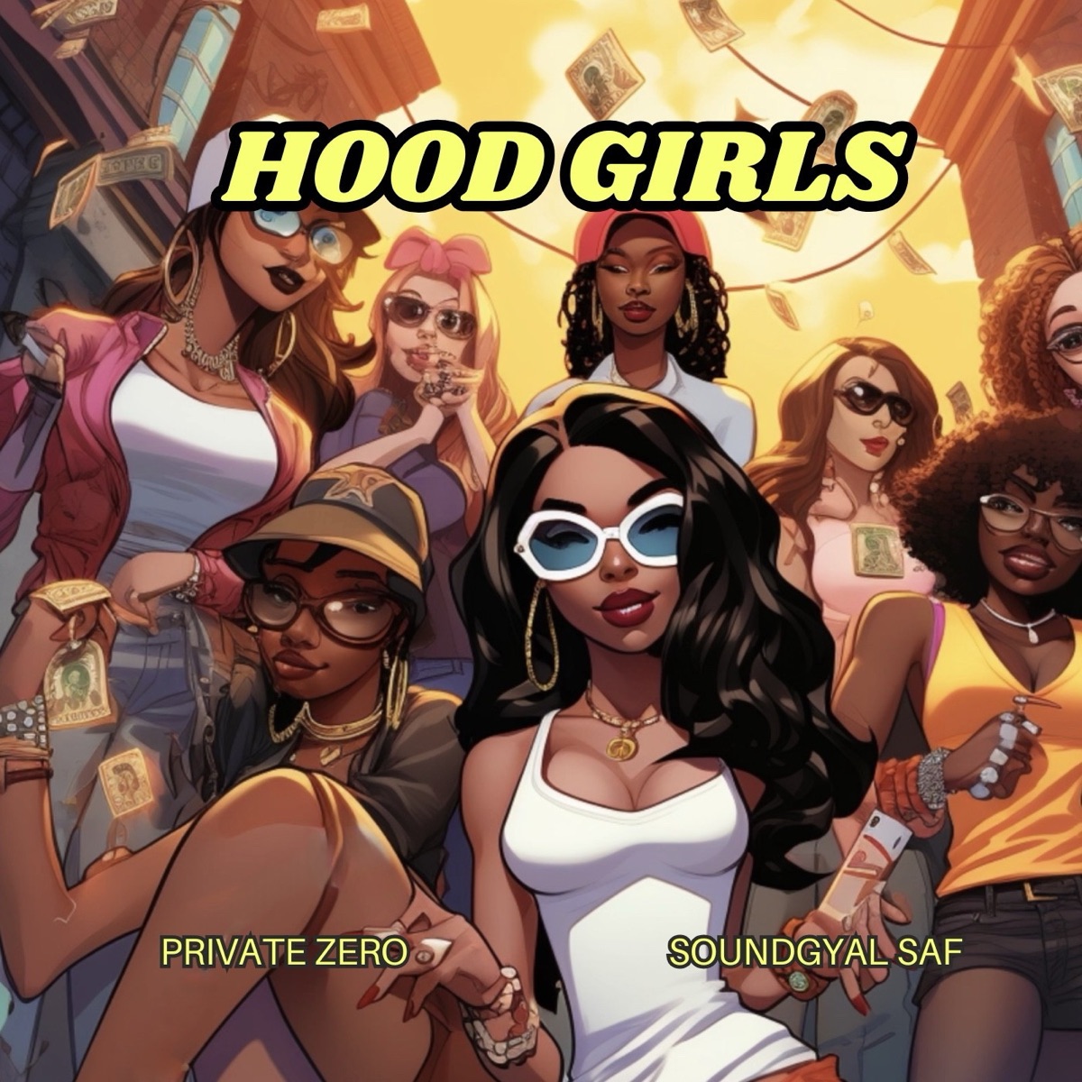 Hood Girls - Single by Private Zero & SoundGyal Saf album cover
