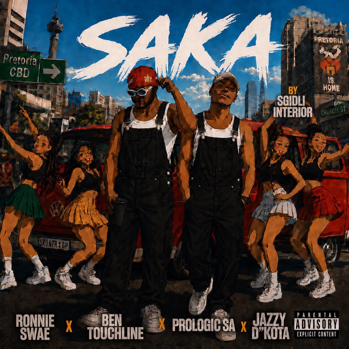 SAKA (feat. Prologic sa, Jazzy dkota, Ronnie swae & Ben Touchline) - Single by Sgidli Interior album cover