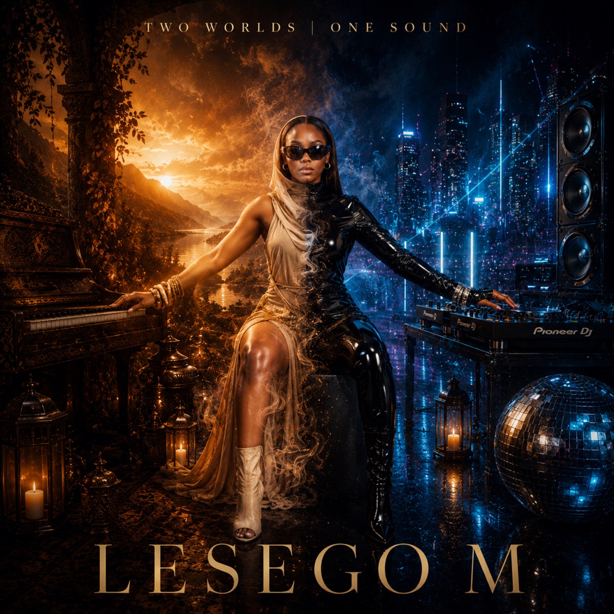 TWO WORLDS | ONE SOUND by Lesego M album cover artwork