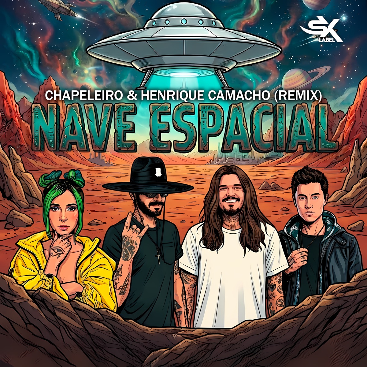 Nave Espacial (Chapeleiro & Henrique Camacho Remix) - Single by Chapeleiro, Henrique Camacho, Samantha Machado & Liu album cover