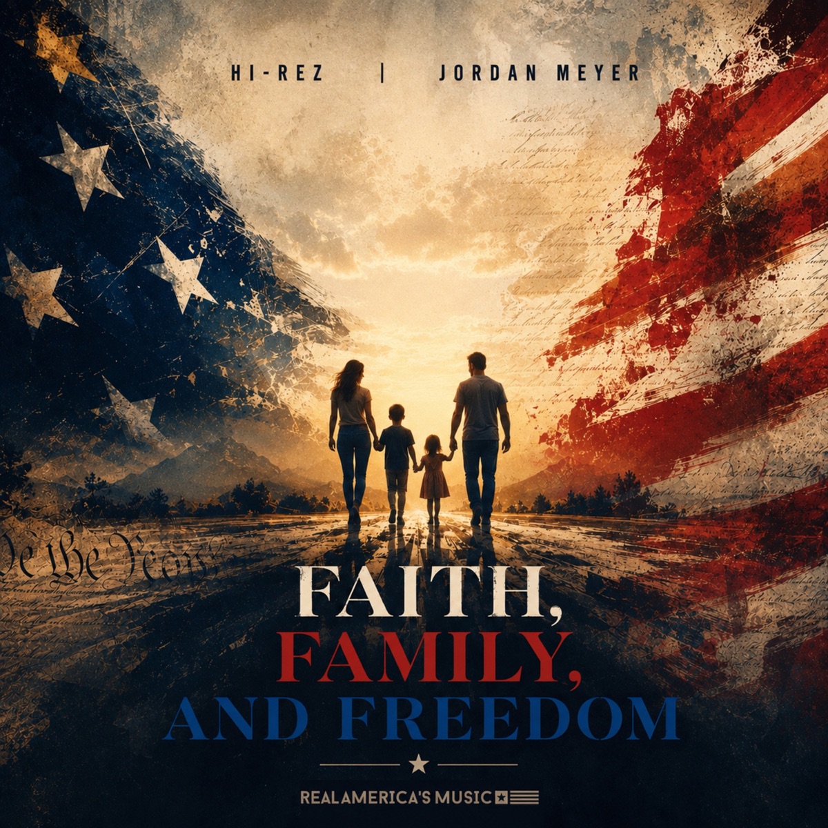 Faith, Family, and Freedom - Single by Hi-Rez, Jordan Meyer & Real America's Music album cover