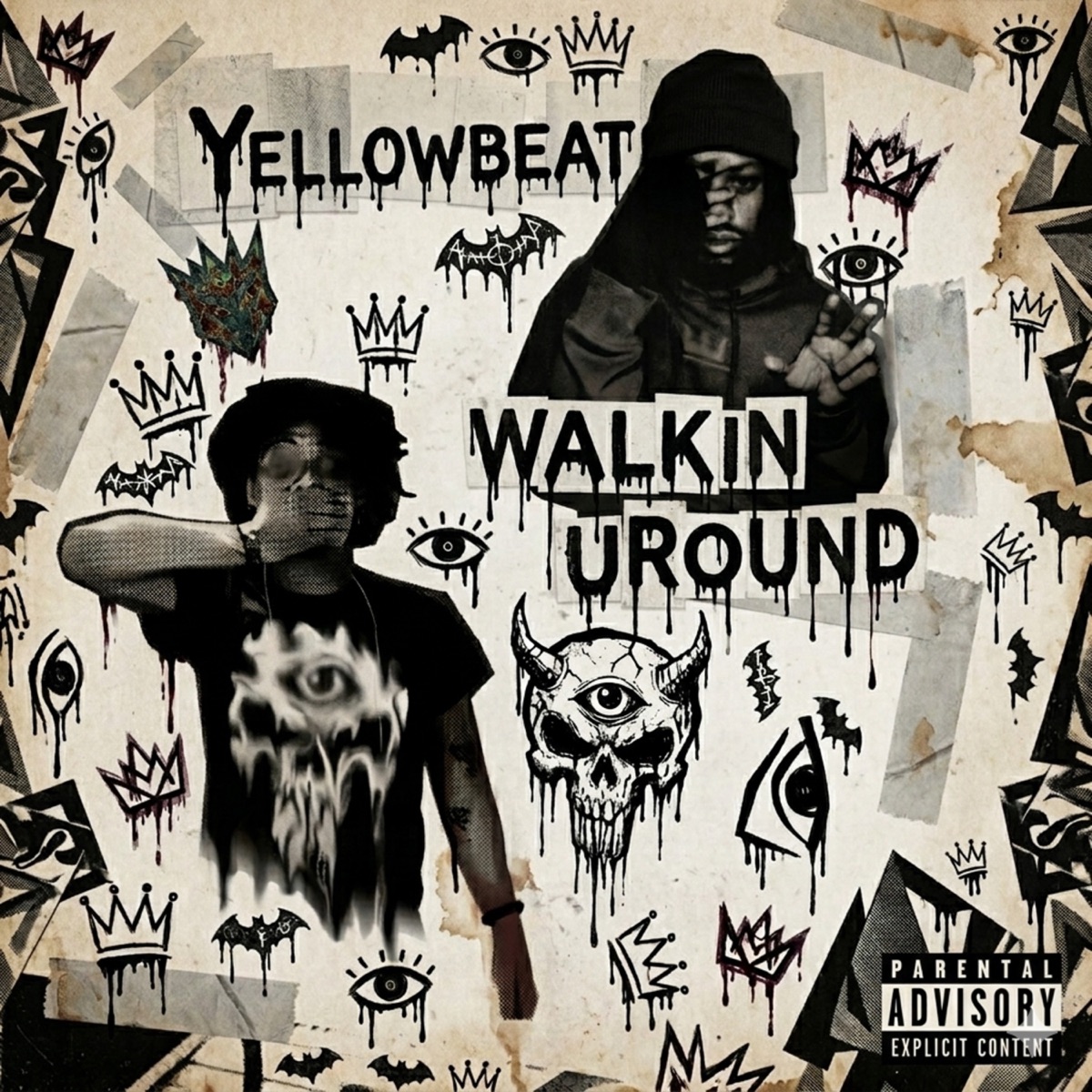 Yellowbeat - Walkin Uround - Single by Tre6ix, Lil Cxsmx, YellowBeatOficial & Thelilprod album cover