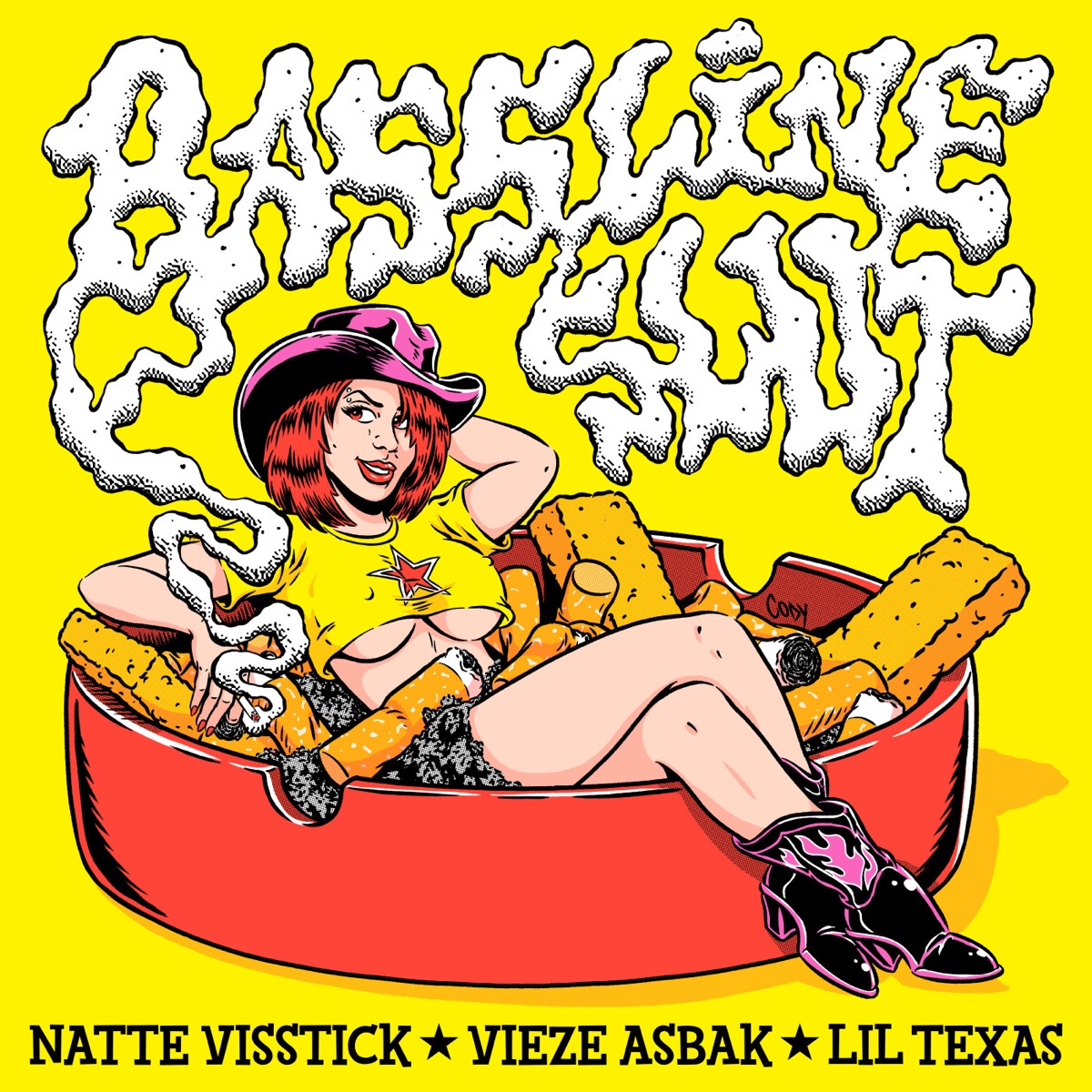 Bassline Slut - Single by Natte Visstick, Vieze Asbak & Lil Texas album cover