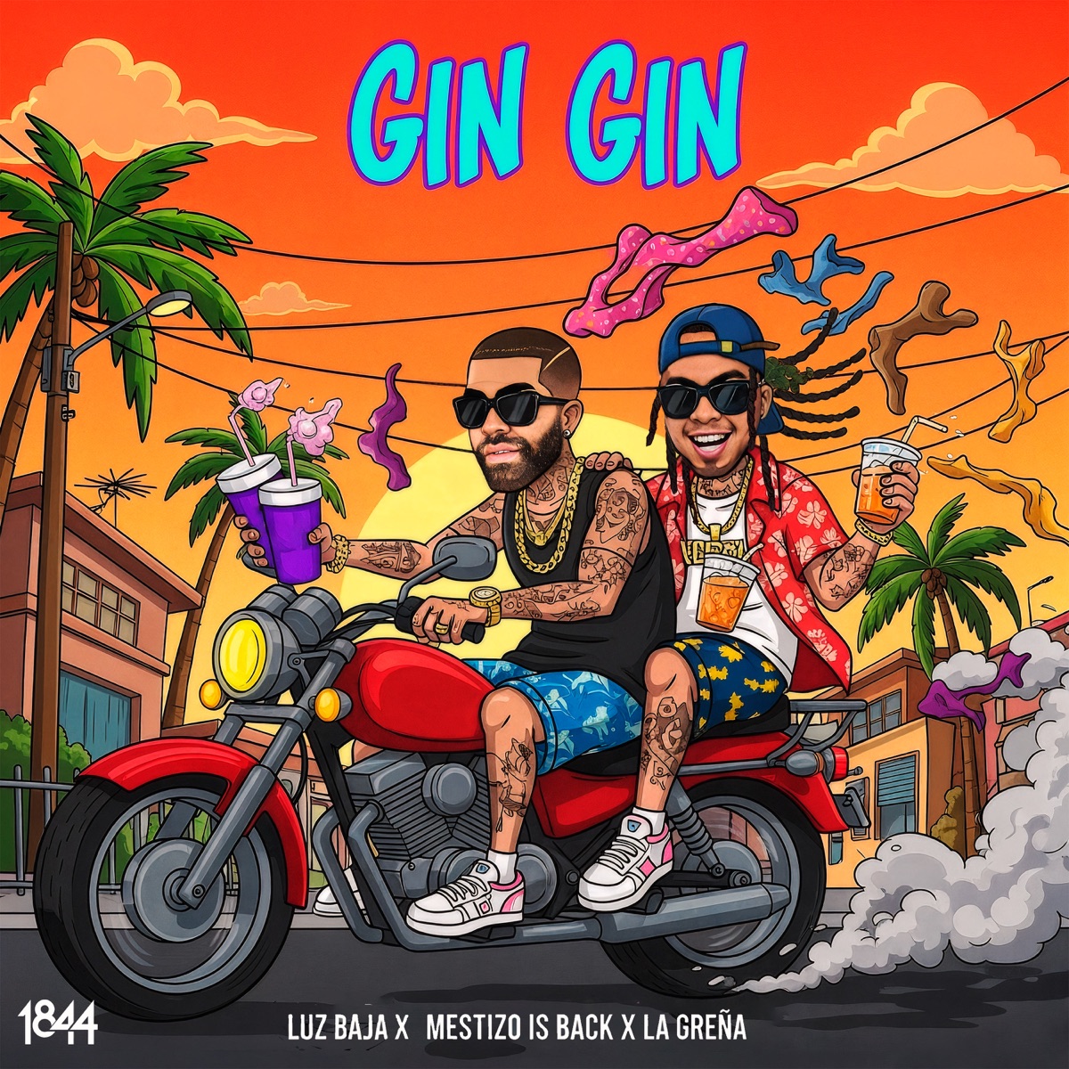 Gin Gin - Single by Luz Baja, Mestizo Is Back & La Greña album cover