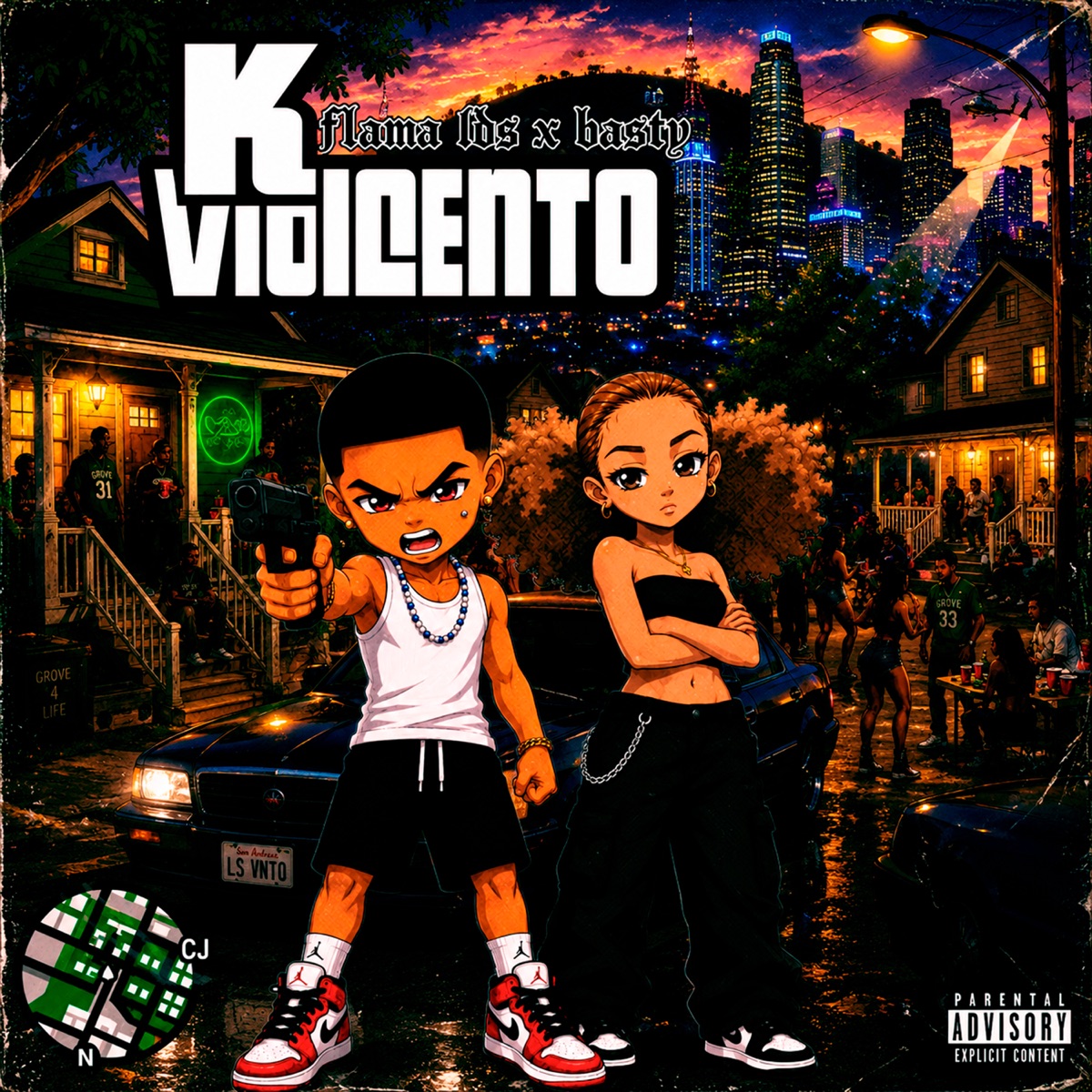K VIOLENTO - Single by Flama & Basty album cover