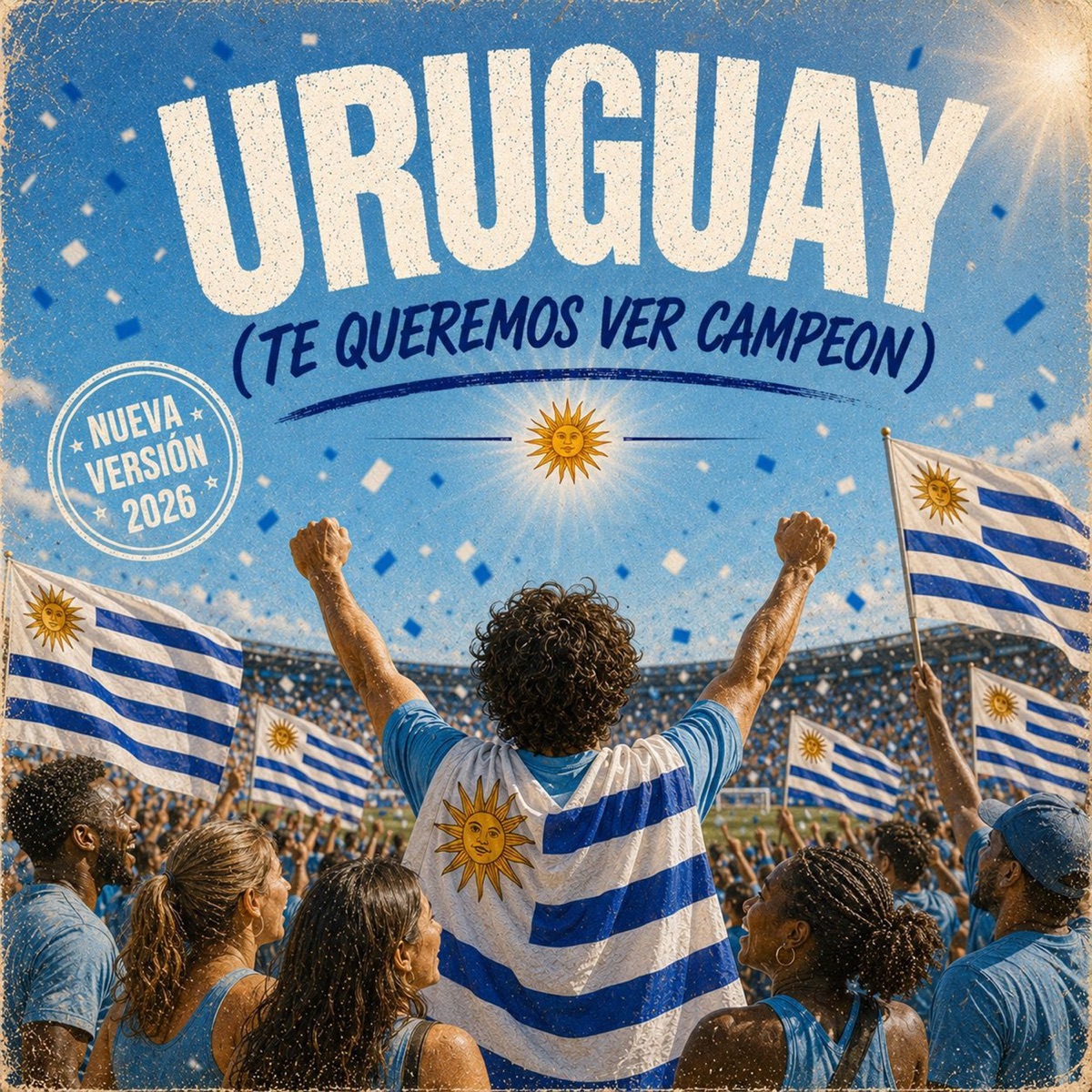 Uruguay (Te Queremos Ver Campeón) [2026 Radio Edit] [feat. Matías Valdez, Alejandro Balbis, Anita Valiente, Mateo Moreno, Chabela Ramírez, Darío Piriz, Estela Magnone, Mel Altieri, Boni, Samantha Navarro, Agustina Giovio, Santa Falco, Julio Cobelli & Erika Da Dilva] - Single by Chacho Ramos & Fabián Marquisio album cover