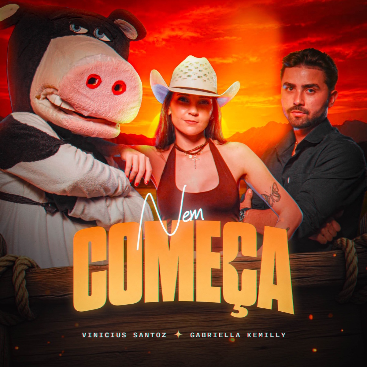 Nem Começa - Single by Vinicius Santoz & Gabriella Kemilly album cover
