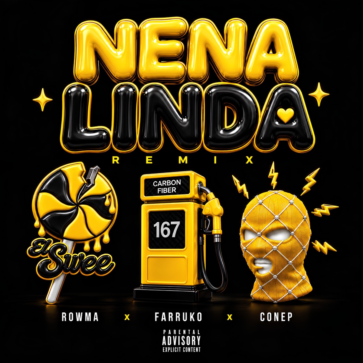 Nena Linda Remix - Single by Rowma, Farruko & Conep album cover