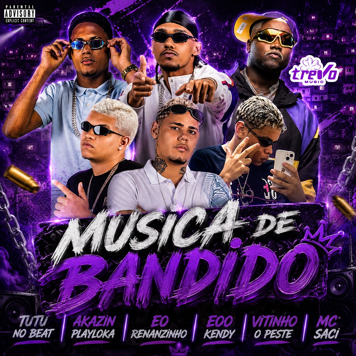 Música de Bandido (feat. MC Saci & Vitinho o Peste) - Single by EOO KENDY, AKAZIN PLAYLOKA & Eo Renanzinho album cover