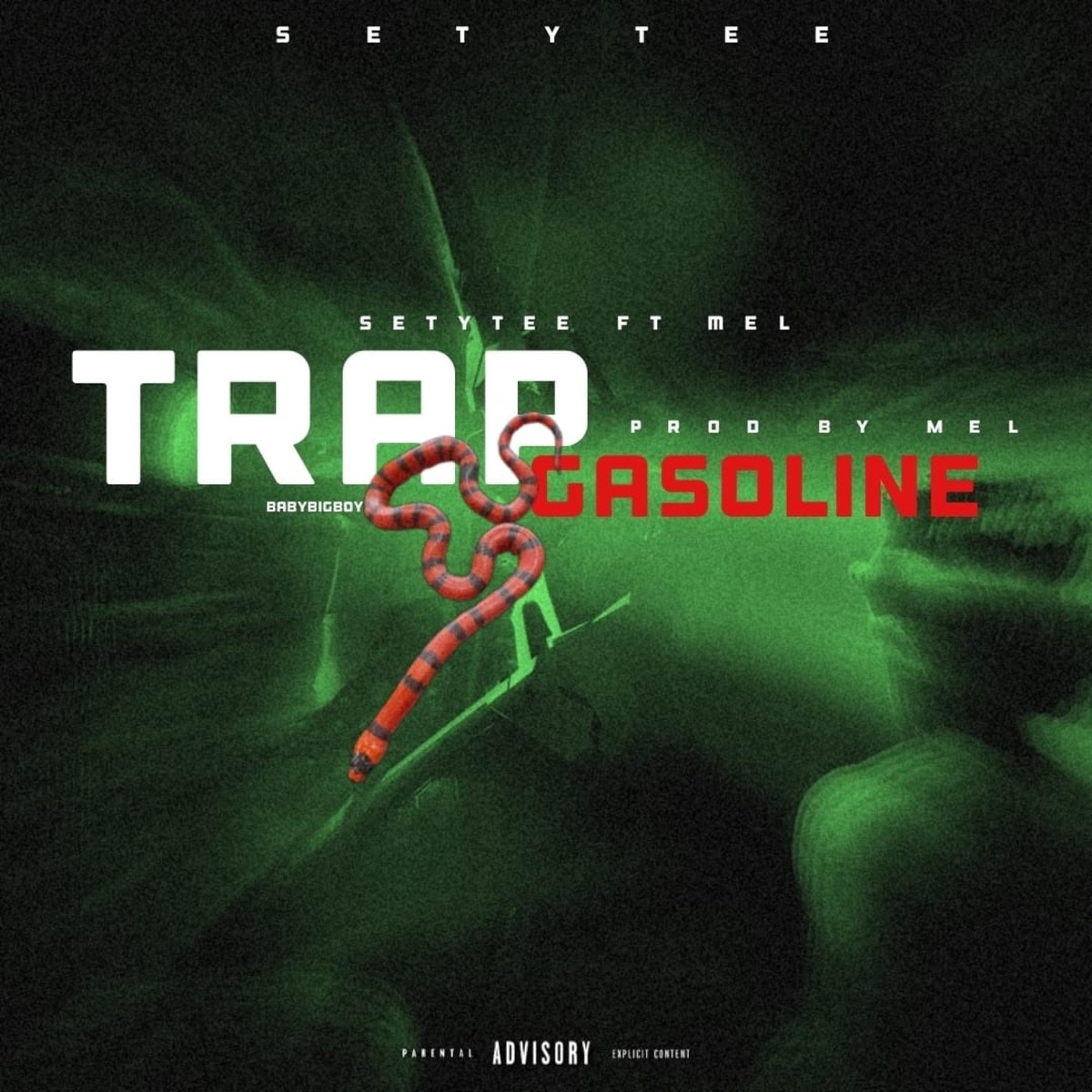 TRAP GASOLINE (feat. Mel) - Single by SetyTee album cover